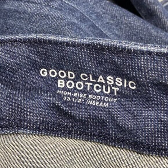 NEW GOOD AMERICAN Jean Indigo Blue Size 20 Plus Good Classic Boot High Rise - Picture 4 of 11